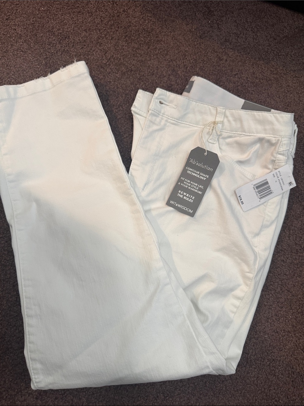 Wit & Wisdom Women's Straight Leg Jeans - White